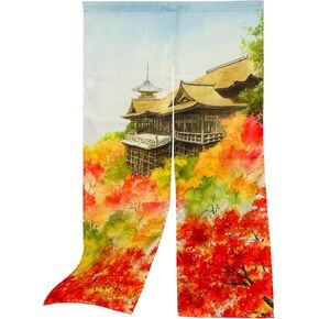Generic Japanese Noren Window and Door Curtain Stylish, Blindfold Curtain for Shops, Offices, Restaurants, and Home Decor Made from 100% Polyester, Crafted in China 33x59in (Sansui/Landscape), MOSCP0