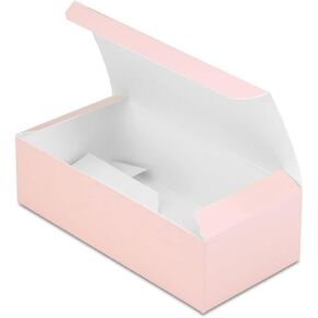 Biscuits With The Boss Pink Boxes | 10 Pack | 2.75" inches wide 5.5" inches long 1.75 inches deep | Collapsable Blush Pink Candy Box | 1/2 lb Capacity | Perfect For Boss Gift Fill With Homemade Treats