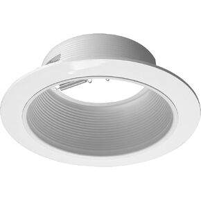 NICOR Lighting 6 inch White Recessed Baffle Trim, Fits 6 inch Housings (17510)