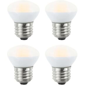 R14 LED Bulb Mini Reflector Flood Light Bulbs 4W(40W Equivalent) 2700K Warm White, Curio Cabinet Light Bulb, Non-Dimmable, E26 Base Short Light Bulbs, 4-Pack