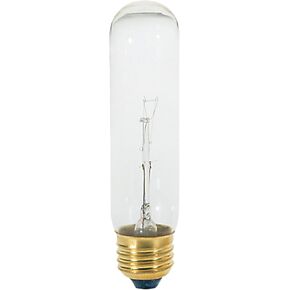 Satco S3250 120V Medium Base 25-Watt T10 Light Bulb, Clear