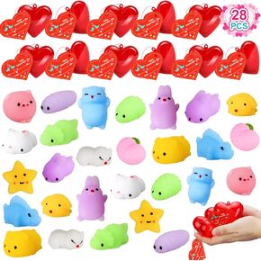 TOY Life 24 Pack Plastic Prefilled Easter Eggs with Mochi Squishy Toys Inside for Kids Boys Girls, Easter Basket Stuffers for Toddler Kids Easter Egg Fillers with Toys Small Easter Toy Bulk Classroom in Kuwait