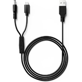 for Bousnic Dog Shock Collar Collar Charger Replacement, MEROM Power Cable Compatible with Bousnic Dog Shock Collar RS2 and RS2B, 2-in-1 DC Charging and Micro USB Cable