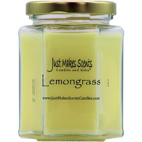 Lemongrass Scented Blended Soy Candle by Just Makes Scents