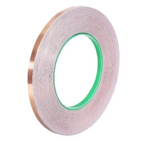 uxcell Double-Sided Conductive Tape Copper Foil Tape Adhesive 8mm x 50m/164ft for Guitar, EMI Shielding Crafts, Electrical Repairs, Stained Glass 1pcs