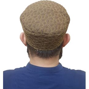 Kufi Hat for Men Soft Fabric Prayer Hat for Men Muslim Hat for Men Beanie Ramadan Topi Prayer Cap Muslim Cap for Prayer