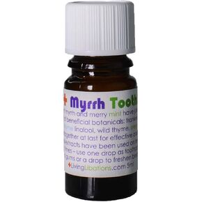 Living Libations - Organic Mint + Myrrh Tooth Serum | Natural, Wildcrafted, Vegan Clean Beauty (0.17 fl oz | 5 ml)