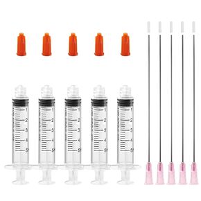 otwooi Syringes with 18 Ga Blunt Tip Needle, for Precision Liquid Handling and Refilling - 5ml 10ml 20ml 30ml Syringe Blunt Needles, Ideal for Liquids, Adhesives, and Oils(10ml, 5pcs)