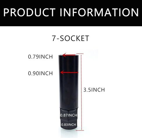 مقبس صامولة ذو 7 فتحات صغيرة؛ صواميل قفل العجلة البديلة ذات 7 نقاط - 19 مم 3/4 بوصة 21 مم 13/16 بوصة مفتاح ربط سداسي in Kuwait