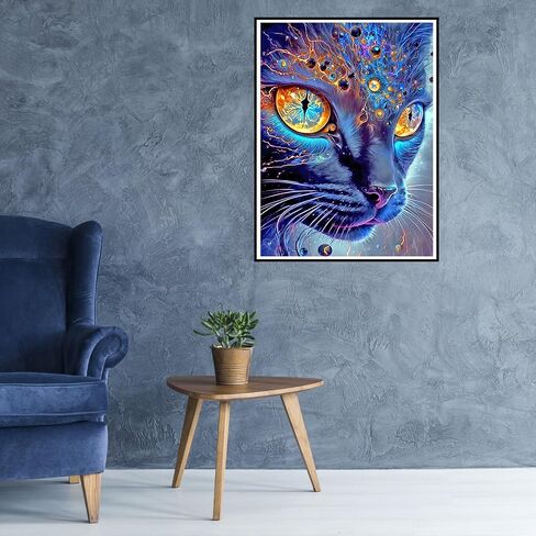 PFFNGPEN Diamond Art Painting Persian Cat Kits for Adults, 5D Diamond Art Kits for Beginners, DIY Full Drill Gem Art for Home Wall Decor Craft Gifts 11.8x15.7 inch in Saudi Arabia