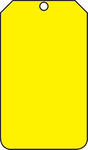 Accuform TSS822CTM PF-Cardstock Scaffold Status Tag, Legend "Confined Space Permit Required", 5.75" Length x 3.25" Width x 0.010" Thickness, Black on Yellow (Pack of 5) in Saudi Arabia