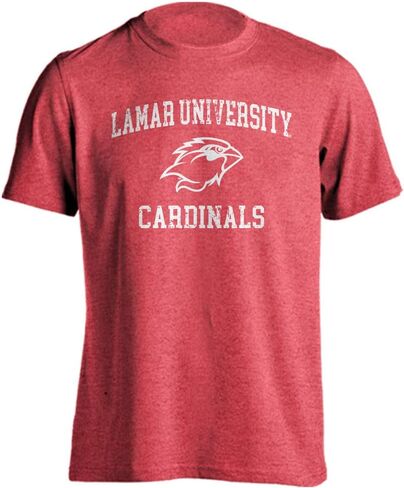 Sport Your Gear Lamar University Cardinals LU Distressed Retro Logo T-Shirt in Saudi Arabia