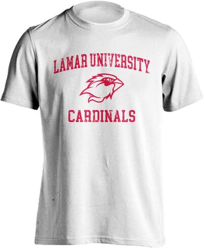 Sport Your Gear Lamar University Cardinals LU Distressed Retro Logo T-Shirt in Saudi Arabia