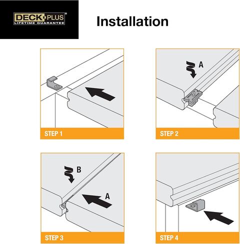 Deck Plus Eclipse Hidden Deck Fasteners, Deck Screws, Wood Screws, Stainless Steel, Brown, 360 Pack in Saudi Arabia