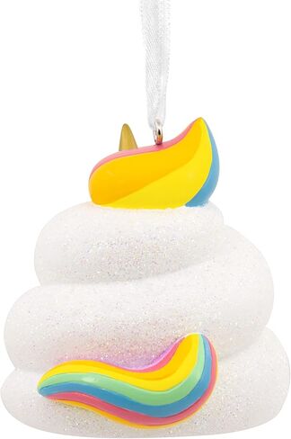 Hallmark Unicorn with Striped Mane Resin Christmas Ornament (0001HGO3103) in Saudi Arabia