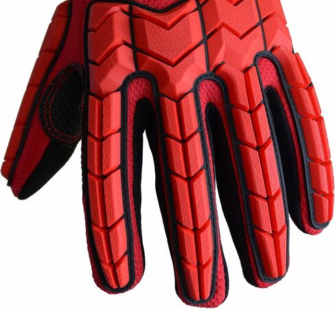 HANDLANDY Anti Vibration Gloves, SBR Padding, TPR Protector Impact Gloves, Men Mechanic Work Gloves (Large) in Saudi Arabia