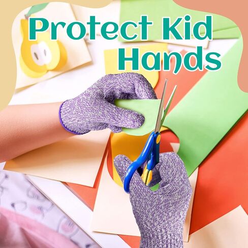 Evridwear Cut Resistant Gloves for Kids 4-6 Years, Level 5 Protection Cutting Gloves Food Grade for Cooking, Whittling, Wood Carving, Gardening and DIY in Saudi Arabia