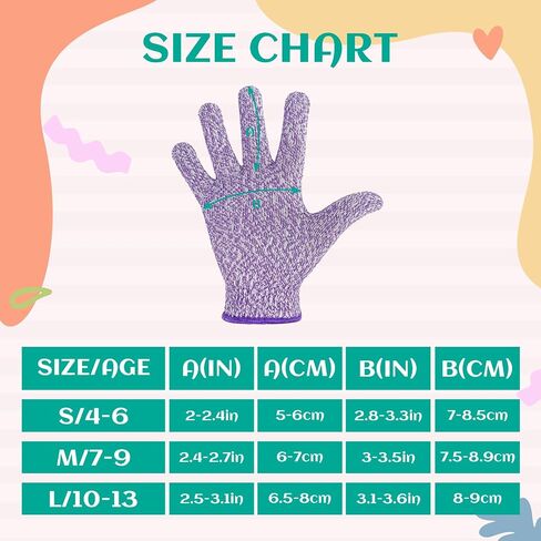 Evridwear Cut Resistant Gloves for Kids 4-6 Years, Level 5 Protection Cutting Gloves Food Grade for Cooking, Whittling, Wood Carving, Gardening and DIY in Saudi Arabia