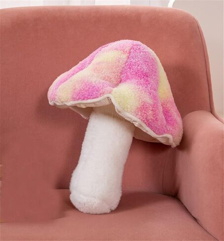 3D Plush Pillow Mushroom Pillow Floor Pillow Sofa Throw Pillow Home Decoration Pillow Gift (32cm/12.5inch, Green) in Saudi Arabia