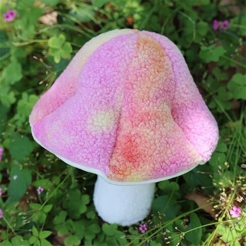 3D Plush Pillow Mushroom Pillow Floor Pillow Sofa Throw Pillow Home Decoration Pillow Gift (32cm/12.5inch, Green) in Saudi Arabia