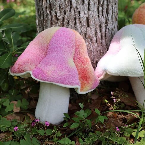 3D Plush Pillow Mushroom Pillow Floor Pillow Sofa Throw Pillow Home Decoration Pillow Gift (32cm/12.5inch, Green) in Saudi Arabia