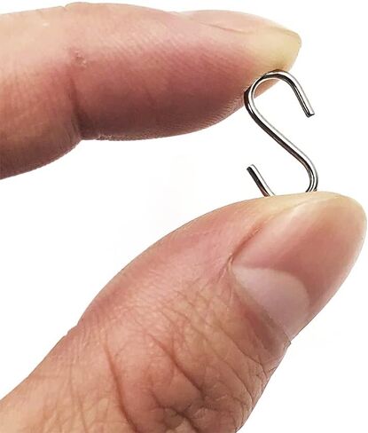 SourceTon 200 قطعة 0.55 بوصة S Hook Connectors خطاف معدني صغير، موصل، لوازم DIY، تعليق الستارة، حلقة مفاتيح، موصل مجوهرات، خطاف علامة الحيوانات الأليفة in Kuwait