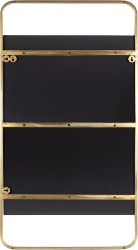 Kate and Laurel Nobles Modern Rounded Rectangle Mirror, 20 x 36, Gold, Decorative Wall Mirror with Large Frame and Floating Glass in Saudi Arabia