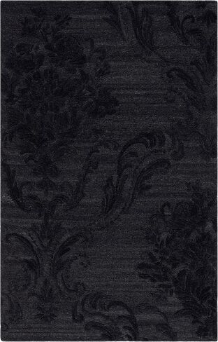 سجادة منطقة مجموعة SAFAVIEH Jardin - 8 × 10 بوصة، سوداء، صوف مصنوع يدويًا، مثالية للمناطق ذات حركة المرور العالية في غرفة المعيشة وغرفة النوم (JAR732H) in Saudi Arabia