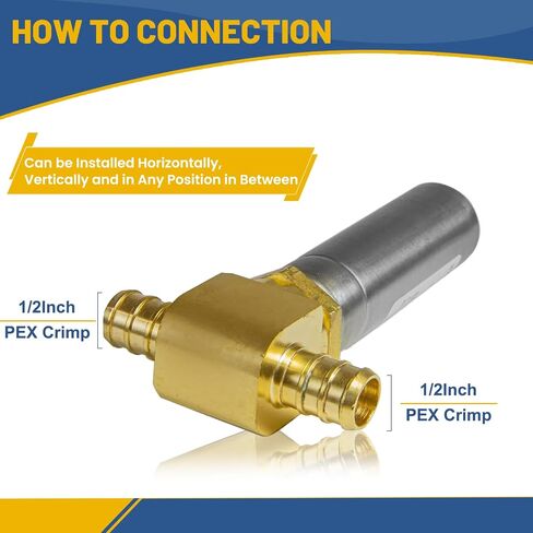 مانع مطرقة المياه، مانع مياه من الفولاذ المقاوم للصدأ مقاس 1/2 بوصة، وصلة تجعيد Pex (عبوتان، مانع من الفولاذ المقاوم للصدأ) in Saudi Arabia