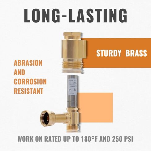 SUNGATOR Angle Washing Machine Water Hammer Arrestor, 3/4 Inch FHT x 3/4 Inch MHT for Washer, Laundry, Stainless Steel Hammer Arrestor, Stop Hammering Reduce Banging Noise, A Sealing Tape (2-Pack) in Saudi Arabia