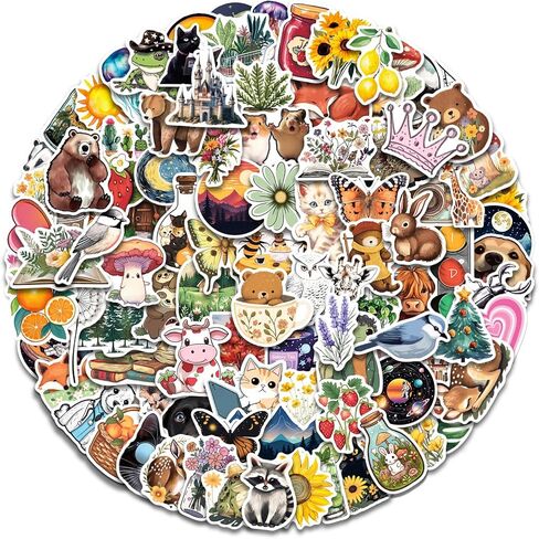 AOWDIAO 150 Pcs Aesthetic Stickers Pack - Waterproof, Durable Designs for Teens, Kids, and Adults - Ideal for Parties, Gifts, and School Projects in Saudi Arabia