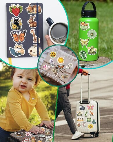 AOWDIAO 150 Pcs Aesthetic Stickers Pack - Waterproof, Durable Designs for Teens, Kids, and Adults - Ideal for Parties, Gifts, and School Projects in Saudi Arabia