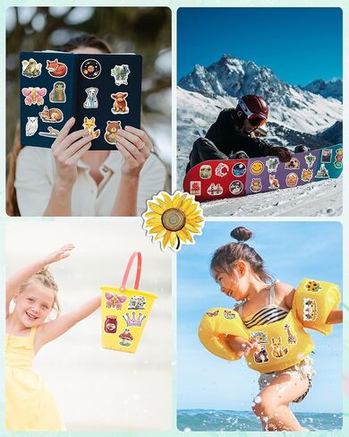 AOWDIAO 150 Pcs Aesthetic Stickers Pack - Waterproof, Durable Designs for Teens, Kids, and Adults - Ideal for Parties, Gifts, and School Projects in Saudi Arabia