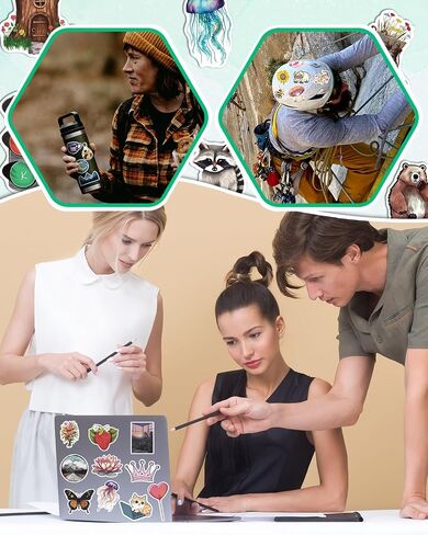 AOWDIAO 150 Pcs Aesthetic Stickers Pack - Waterproof, Durable Designs for Teens, Kids, and Adults - Ideal for Parties, Gifts, and School Projects in Saudi Arabia