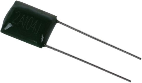 100Pcs DC 100V 0.1uF Polyester Film 2A104J Capacitor 0.5" x 0.3" x 0.2" N3 in Saudi Arabia