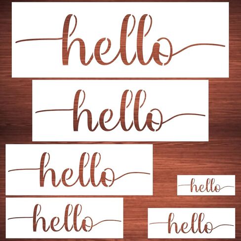 Welcome and Home Sweet Home Stencil - 18 Pack Large Vertical Welcome and Home Sweet Home Sign Stencils Templates for Painting on Wood, Reusable Letter Stencils for Porch Signs & Front Door Decorations in Kuwait