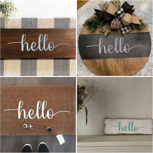 Welcome and Home Sweet Home Stencil - 18 Pack Large Vertical Welcome and Home Sweet Home Sign Stencils Templates for Painting on Wood, Reusable Letter Stencils for Porch Signs & Front Door Decorations in Kuwait