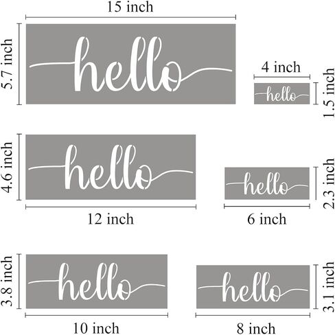 Welcome and Home Sweet Home Stencil - 18 Pack Large Vertical Welcome and Home Sweet Home Sign Stencils Templates for Painting on Wood, Reusable Letter Stencils for Porch Signs & Front Door Decorations in Kuwait