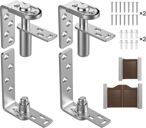 Haidms Saloon Door Hinges 1 Pack Stainless Steel Swinging Door Hinge, Double Swing Hinges, Cafe Door Hinges Heavy Duty for Swinging Door Saloon Doors Barn Gate Door Bar in Saudi Arabia