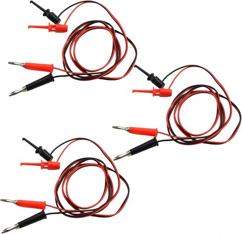 3 قطعة 4 مللي متر الموز التوصيل لاختبار هوك كليب اختبار كابل رصاص لمتعدد in Kuwait