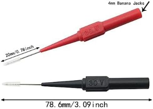 مجموعة أدوات اختبار الرصاص BLLNDX المكونة من قطعتين من أدوات اختبار كهربائي السيليكون مع الزاوية اليمنى ومسبار الإبرة in Kuwait