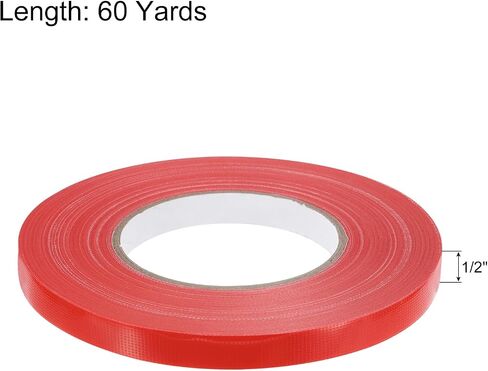 MECCANIXITY Colorful Craft Gaffers Tape Rolls Red 1/2" X 60 Yards Matte Gaffers DIY Photo Albums for Gifts Decoration Backdrop Cables Floor Taping 1 Pcs in Saudi Arabia