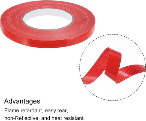 MECCANIXITY Colorful Craft Gaffers Tape Rolls Red 1/2" X 60 Yards Matte Gaffers DIY Photo Albums for Gifts Decoration Backdrop Cables Floor Taping 1 Pcs in Saudi Arabia