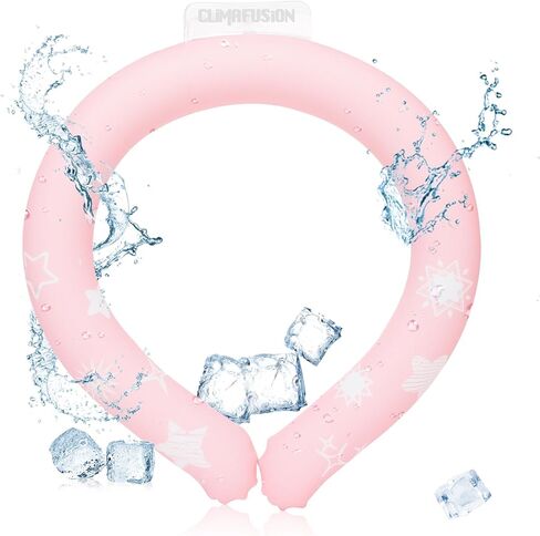 Fluorescent Neck Cooling Ring, 3 Layer Neck Cooler Starts Below 15°C (59°F), Neck Cooling Tube, Reusable Ice Ring for Running at Summer Night Hot Weather Outdoor Indoor Blue in Saudi Arabia