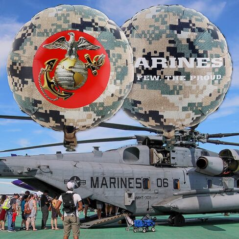 زينة حفلات مشاة البحرية الأمريكية! تتضمن الحزمة لافتة Semper Fi و6 بالونات لاتكس و6 بالونات دائرية من الرقائق المعدنية! مرخص بشكل رسمي. بواسطة هافركامب in Kuwait