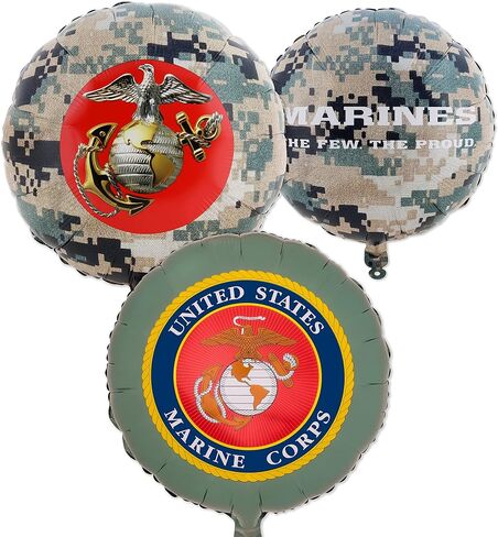 زينة حفلات مشاة البحرية الأمريكية! تتضمن الحزمة لافتة Semper Fi و6 بالونات لاتكس و6 بالونات دائرية من الرقائق المعدنية! مرخص بشكل رسمي. بواسطة هافركامب in Kuwait