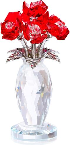 YWHL Crystal Purple Rose Gifts for Women, Romantic Rose Figurine for Wife Girlfriend, Idea for Her, Surprise Gift Glass Rose Flower Collectible for Birthday Wedding Anniversary in Saudi Arabia