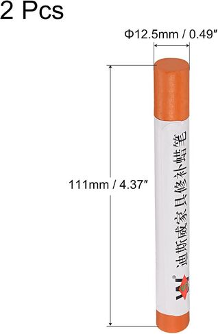 uxcell Wood Wax Filler Stick, Furniture Crayons Wooden Repair Wax Filler Stick Touch Up Wax Paint Pens for Scratches Holes Floor Laminate Carpenters Tables Desks, Dark Gray, 2Pcs in Saudi Arabia