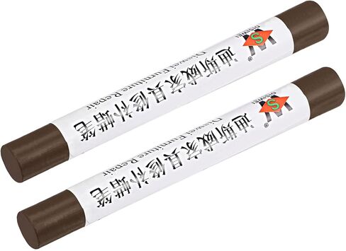 uxcell Wood Wax Filler Stick, Furniture Crayons Wooden Repair Wax Filler Stick Touch Up Wax Paint Pens for Scratches Holes Floor Laminate Carpenters Tables Desks, Dark Gray, 2Pcs in Kuwait
