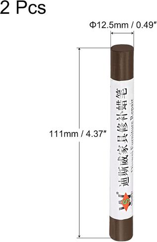 uxcell Wood Wax Filler Stick, Furniture Crayons Wooden Repair Wax Filler Stick Touch Up Wax Paint Pens for Scratches Holes Floor Laminate Carpenters Tables Desks, Dark Gray, 2Pcs in Kuwait